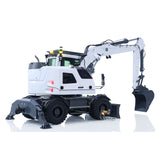 1:14 RC Hydraulic Wheeled Excavator LR914 4*4 Metal Remote Control 8ways Valve Digger Model Axle Lock Flysky PL18EV Lite RTR