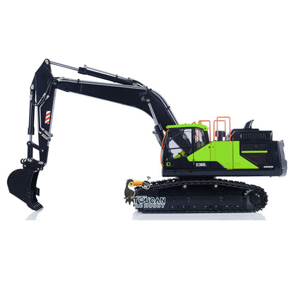 1/14 EC380 RC-Hydraulikbagger mit Raupenfahrwerk, kabellos gesteuerter Bagger, montiertes Modell mit Sender, Metallaufreißer, kippbarer Eimer