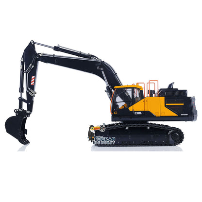 1/14 RC Hydraulikbagger EC380 Raupenbagger, kabellose elektrische Steuerung, Baggermodell, lackiert und montiert, mit Metalleimern, Metallaufreißer