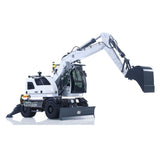 CUT Model 1/14 Remote Control Hydraulic Wheeled Excavator 3Arms LR914 8CH Valve Metal RC Digger Flysky PL18EV Lite Radio RTR