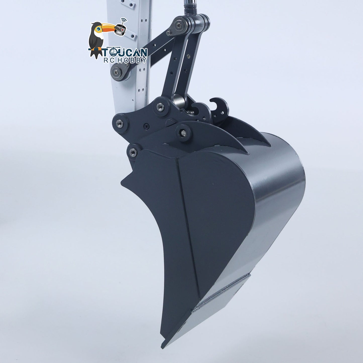 CUT Model LR914 1/14 Metal RC Hydraulic Wheel Excavator RTR 3 Arms 8-Way Valve Digger PL18EV Lite Controller Manual Quick Coupler Light & Sound System Cabin Guard Rail Tail hook for Model Collectors