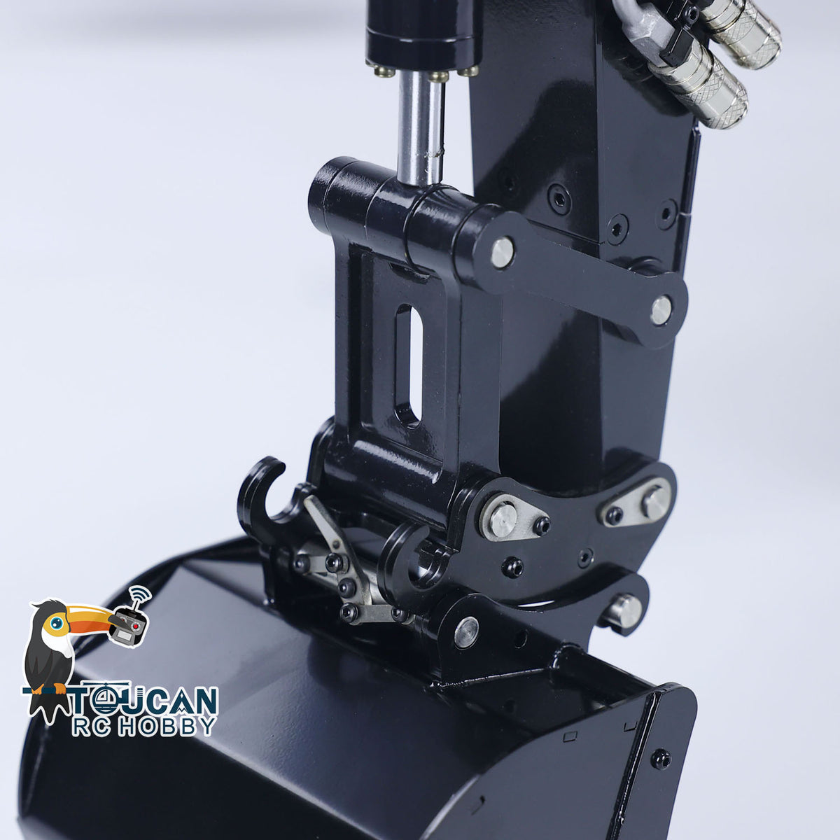 1/14 RC Hydraulikbagger EC380 Raupenbagger, kabellose elektrische Steuerung, Baggermodell, lackiert und montiert, mit Metalleimern, Metallaufreißer