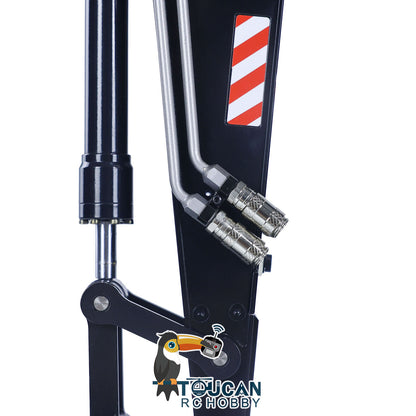 1/14 EC380 RC-Hydraulikbagger mit Raupenfahrwerk, kabellos gesteuerter Bagger, montiertes Modell mit Sender, Metallaufreißer, kippbarer Eimer
