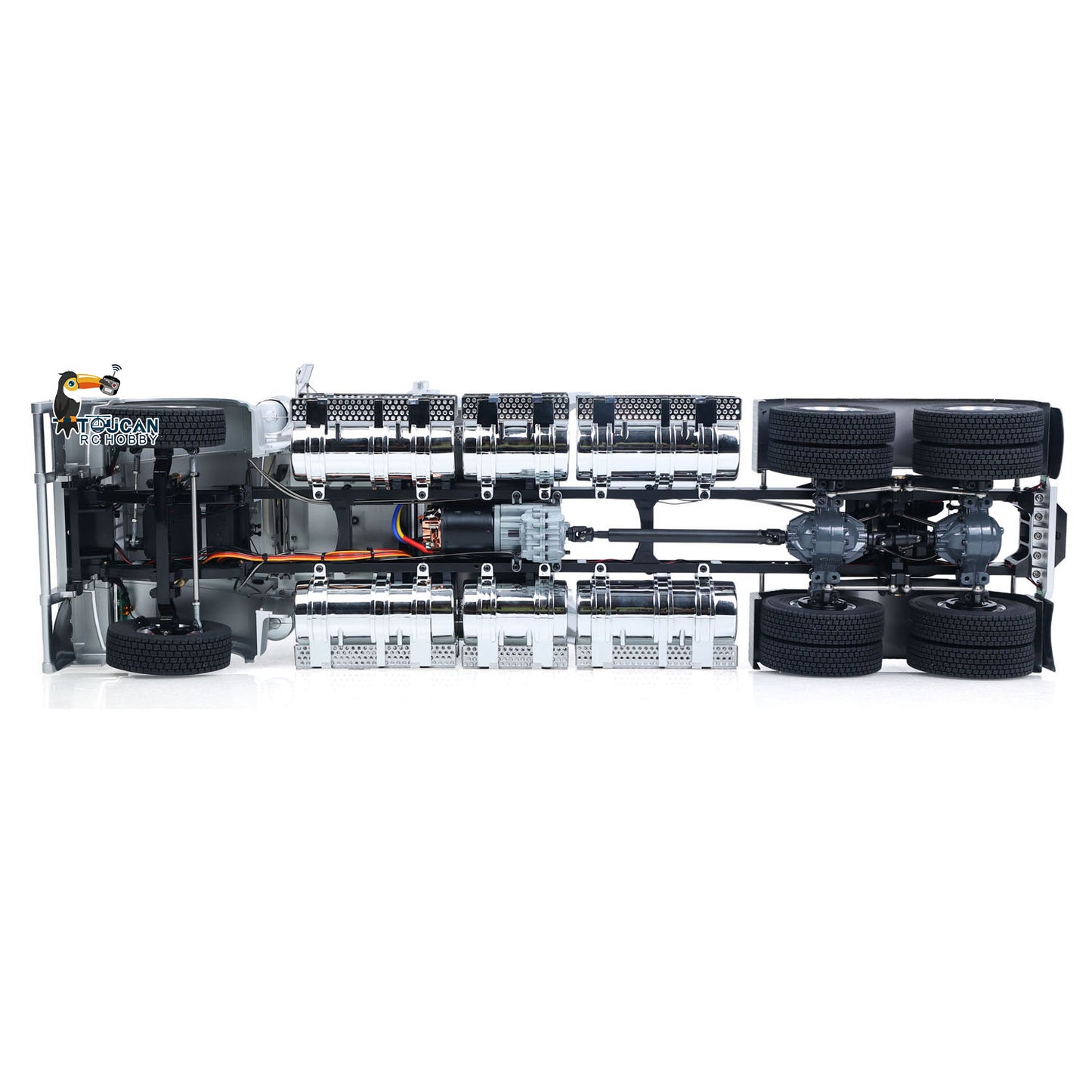 JDM 518K 6x4 1/14 Metal Remote Control Tractor Truck W509 2 Speed Gearbox RC Lorry Car Motor ESC Light Sound System RTR Model