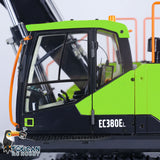 1/14 RC Hydraulikbagger EC380 Raupenbagger, kabellose elektrische Steuerung, Baggermodell, lackiert und montiert, mit Metalleimern, Metallaufreißer