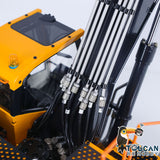 1/14 RC Hydraulikbagger EC380 Raupenbagger, kabellose elektrische Steuerung, Baggermodell, lackiert und montiert, mit Metalleimern, Metallaufreißer