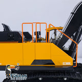 1/14 RC Hydraulikbagger EC380 Raupenbagger, kabellose elektrische Steuerung, Baggermodell, lackiert und montiert, mit Metalleimern, Metallaufreißer