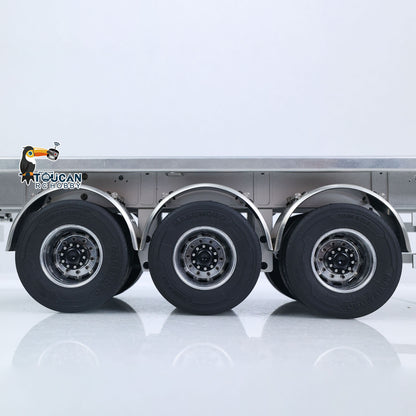 TOUCAN RC HOBBY MD Metal 3Axles Flatbed Trailer Manual Support Legs for 1/14 Remote Control Tractor Truck 770S RC Digger Loader DIY Model