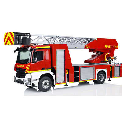 1/14 Leiterwagen 3363 RC Feuerwehrauto 4X2 Antrieb Metallchassis ST8 Funksteuerung 2-Gang-Getriebe Betriebsbereit Lackiertes Zusammengebautes Auto