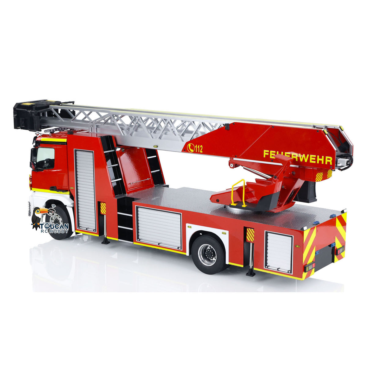 1/14 Leiterwagen 3363 RC Feuerwehrauto 4X2 Antrieb Metallchassis ST8 Funksteuerung 2-Gang-Getriebe Betriebsbereit Lackiertes Zusammengebautes Auto