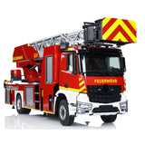 In Stock 1/14 4X2 Metal Chassis Electric Lift Ladder Car RC Fire Truck Construction Vehicle ST8 Radio 2Speed Light Sound System