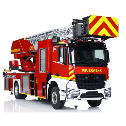 1/14 Leiterwagen 3363 RC Feuerwehrauto 4X2 Antrieb Metallchassis ST8 Funksteuerung 2-Gang-Getriebe Betriebsbereit Lackiertes Zusammengebautes Auto