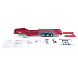 73.5CM Plastic Semi Trailer Flatbed 1502 for 1/18 Remote Control Tractor Truck HUINA 1501 Electronic Support Legs Tail Board