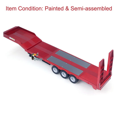 Fast  Free Shipping 3 Axle Plastic Semi Trailer Flatbed 1502 for 1/18 Remote Control Tractor Truck HUINA 1501 RC Car Model Upgrade Parts