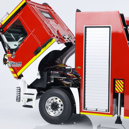 1/14 Leiterwagen 3363 RC Feuerwehrauto 4X2 Antrieb Metallchassis ST8 Funksteuerung 2-Gang-Getriebe Betriebsbereit Lackiertes Zusammengebautes Auto