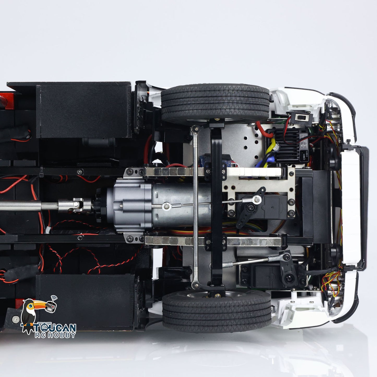 1/14 Leiterwagen 3363 RC Feuerwehrauto 4X2 Antrieb Metallchassis ST8 Funksteuerung 2-Gang-Getriebe Betriebsbereit Lackiertes Zusammengebautes Auto
