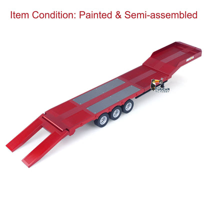 Fast  Free Shipping 3 Axle Plastic Semi Trailer Flatbed 1502 for 1/18 Remote Control Tractor Truck HUINA 1501 RC Car Model Upgrade Parts