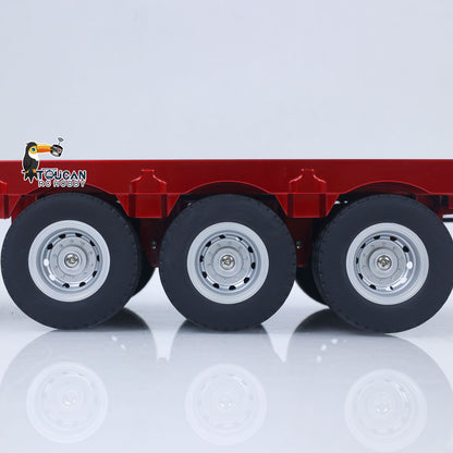 Fast  Free Shipping 3 Axle Plastic Semi Trailer Flatbed 1502 for 1/18 Remote Control Tractor Truck HUINA 1501 RC Car Model Upgrade Parts