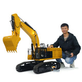 Metal Assembled Painted Hydraulic 1/8 390F RC Excavator Heavy Duty Construction Vehicles Hobby Models Light Sound System