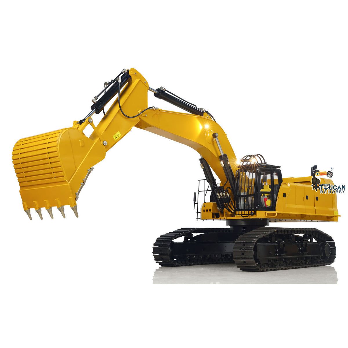 TOUCAN RC HOBBY TYMX 395 Metal 1/8 RC Hydraulic Excavator Remote Control Digger 3-way directional valve for Model Collectors
