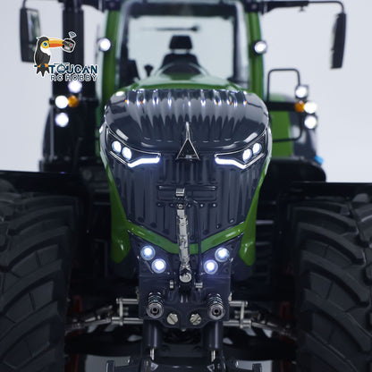 In Stock TOUCAN RC HOBBY LESU Metal 1/14 RC Tractor Truck AOUE 1050 4x4 Hydraulic Farm vehicle K500 Seedbed Pre-sowing Soil Preparation Planter Plough Light Sound