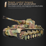 Henglong 3859 1/16 7.0 Plastic German Panzer IV F2 RTR RC Tank Model BB Infrared Combat System Steel Gearbox 1800mah Battery