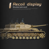 Henglong 3859 1/16 7.0 Plastic German Panzer IV F2 RTR RC Tank Model BB Infrared Combat System Steel Gearbox 1800mah Battery