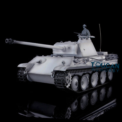Henglong TK7.0 Deutscher Panther G aus Kunststoff im Maßstab 1/16, fahrbereit, ferngesteuerter Modellpanzer 3879 mit 360-Grad-Turmketten und Kettenrädern