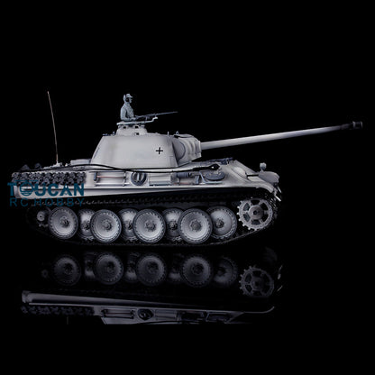 Henglong TK7.0 Deutscher Panther G aus Kunststoff im Maßstab 1/16, fahrbereit, ferngesteuerter Modellpanzer 3879 mit 360-Grad-Turmketten und Kettenrädern