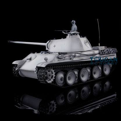 Henglong TK7.0 Deutscher Panther G aus Kunststoff im Maßstab 1/16, fahrbereit, ferngesteuerter Modellpanzer 3879 mit 360-Grad-Turmketten und Kettenrädern