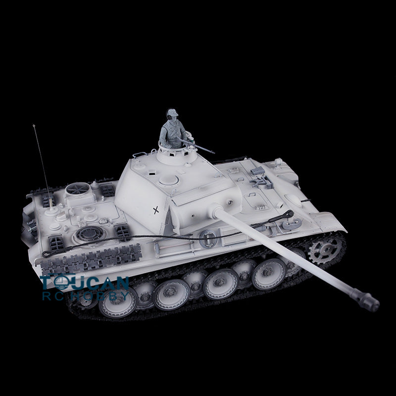 Henglong 1/16 TK7.0 Verbesserter deutscher Panther G FPV, betriebsbereiter ferngesteuerter Panzer 3879 mit 360-Grad-Turm, Metallketten und Leiträdern