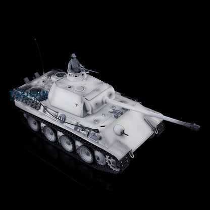 Henglong TK7.0 Deutscher Panther G aus Kunststoff im Maßstab 1/16, fahrbereit, ferngesteuerter Modellpanzer 3879 mit 360-Grad-Turmketten und Kettenrädern