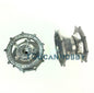 Metal Tracks Sprockets Idlers Guard Plate Machine Gun Turret Side Armor Hull Decoration For Henglong 1/16 RC 3888A Tank Model