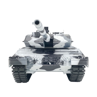 2.4G Henglong 1/16 7.0 Leopard2A6 RC Tank 3889 Metal Gearbox Suspension Bars BB IR Barrel Recoil Sound Smoking Light Battery