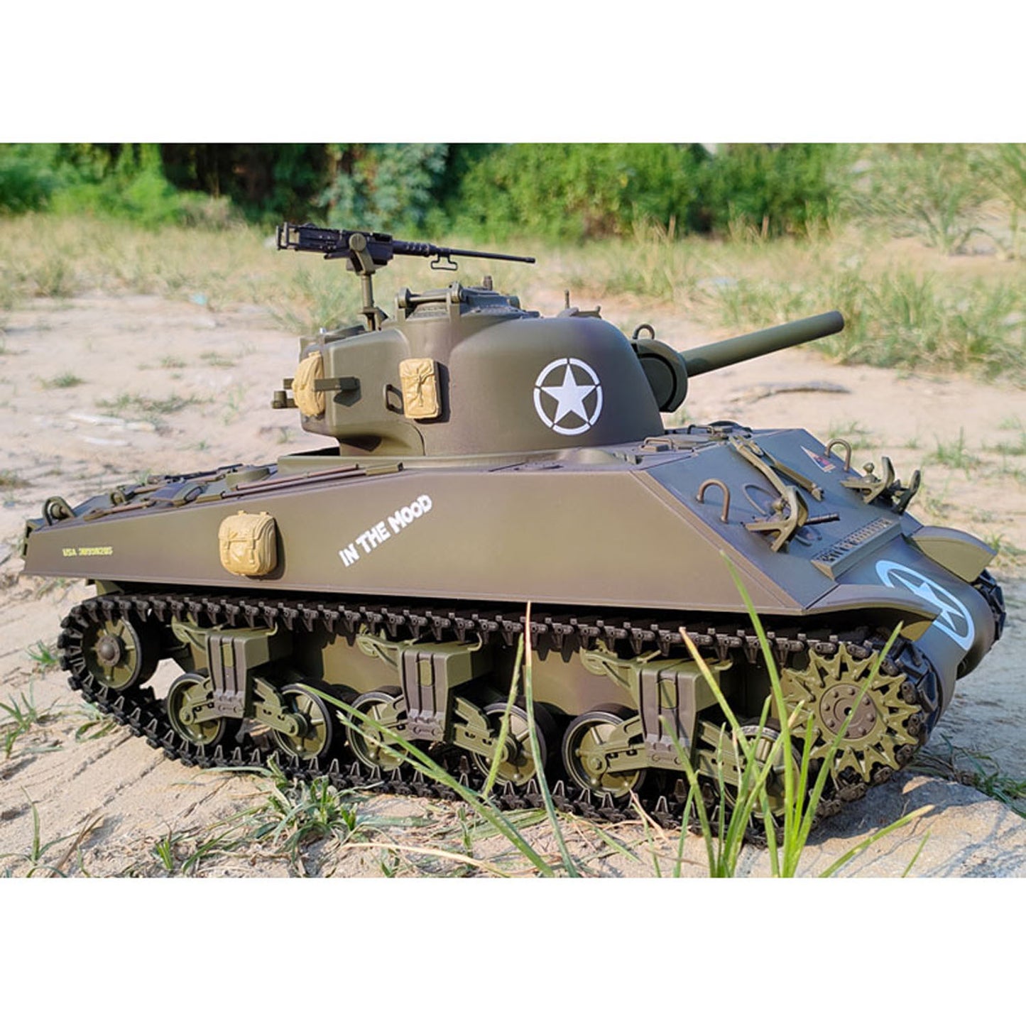 Plastic Henglong 1/16 7.0 RC Tank M4A3 Sherman 3898 320?? Turret Barrel Recoil BB IR Smoking Steel Gearbox Battery 2.4G Radio