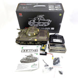 Plastic Henglong 1/16 7.0 RC Tank M4A3 Sherman 3898 320?? Turret Barrel Recoil BB IR Smoking Steel Gearbox Battery 2.4G Radio
