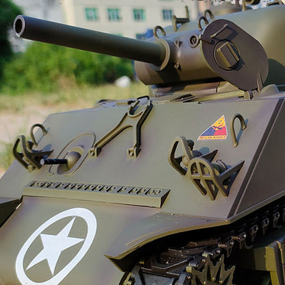 Plastic Henglong 1/16 7.0 RC Tank M4A3 Sherman 3898 320?? Turret Barrel Recoil BB IR Smoking Steel Gearbox Battery 2.4G Radio