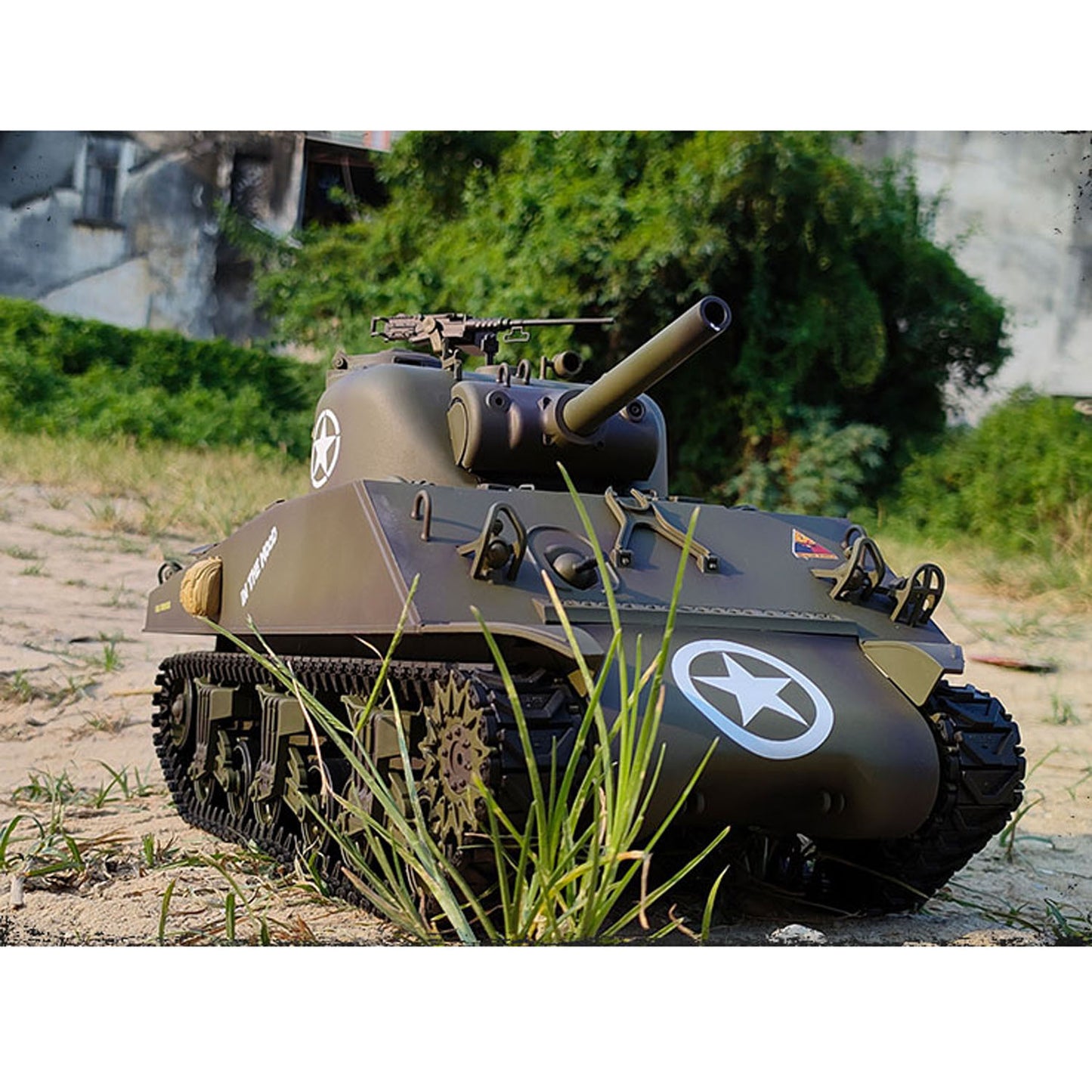 Plastic Henglong 1/16 7.0 RC Tank M4A3 Sherman 3898 320?? Turret Barrel Recoil BB IR Smoking Steel Gearbox Battery 2.4G Radio