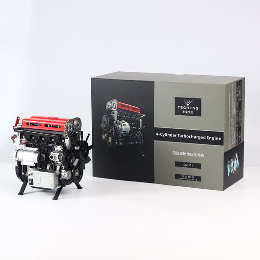 TOUCAN RC HOBBY 300+ PCS TECHING DIY Scale Metal 4Cylinder Turbocharged Engine Model DM111 Mechanical Assembly Decoration Building Kit Toy