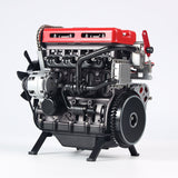 300+ PCS TECHING DIY Scale Metal 4Cylinder Turbocharged Engine Model DM111 Mechanical Assembly Decoration Building Kit Toy