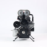 300+ PCS TECHING DIY Scale Metal 4Cylinder Turbocharged Engine Model DM111 Mechanical Assembly Decoration Building Kit Toy
