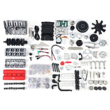 300+ PCS TECHING DIY Scale Metal 4Cylinder Turbocharged Engine Model DM111 Mechanical Assembly Decoration Building Kit Toy