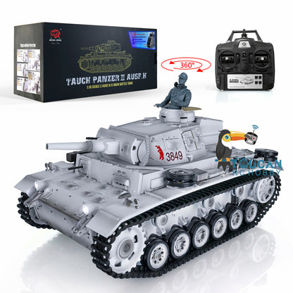 2,4 GHz Henglong 1/16 Maßstab TK7.0 Verbesserte FPV Panzer III H Metallversion RTR RC Modellpanzer 3849 360 Turm FPV Ketten Leiträder