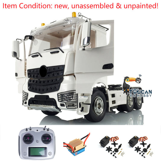 1/14 Toucanrc 6x4 RC Tractor Truck Model DIY Car Radio ESC Motor for Vehicles Cars