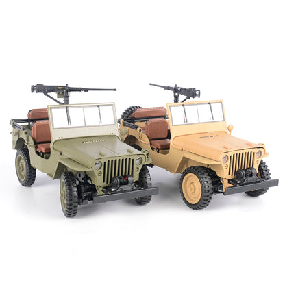 HG 1/14 4x4 Elektrischer Militär-LKW HG4 58 Cabrio Geländewagen Kampffahrzeug Ferngesteuertes Auto 2-Gang Licht Sound Motor Modell