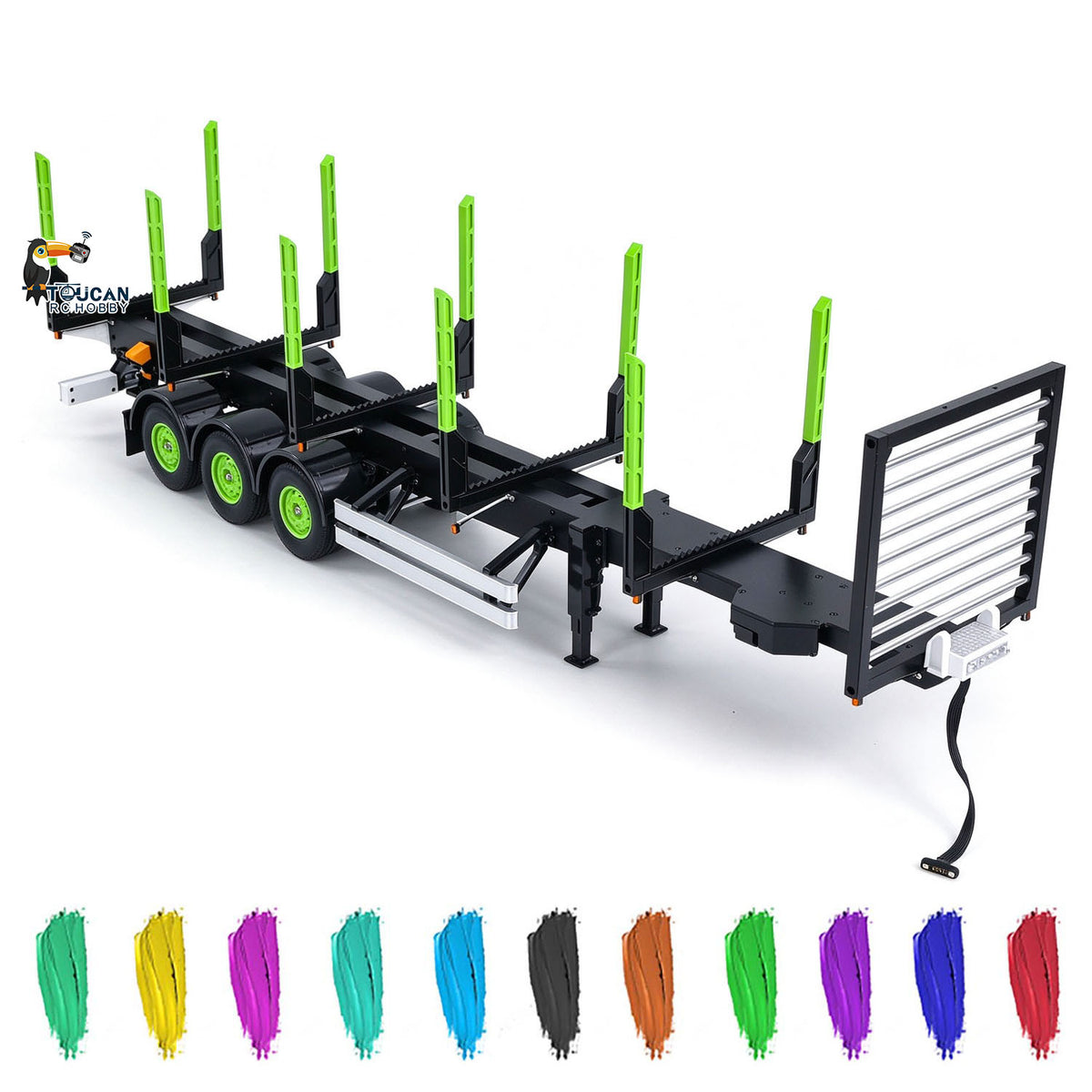 TOUCAN RC HOBBY 1/14 Finished Trailer for Logging Truck 1/14 Scale RC Tractor Model