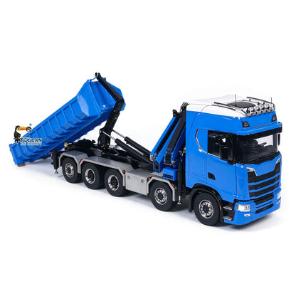 Metall 1/14 RC Hydraulische Dumper 770S 10x10 Volle Dump Lkw Kran Achse Hebe Auto Licht Sound