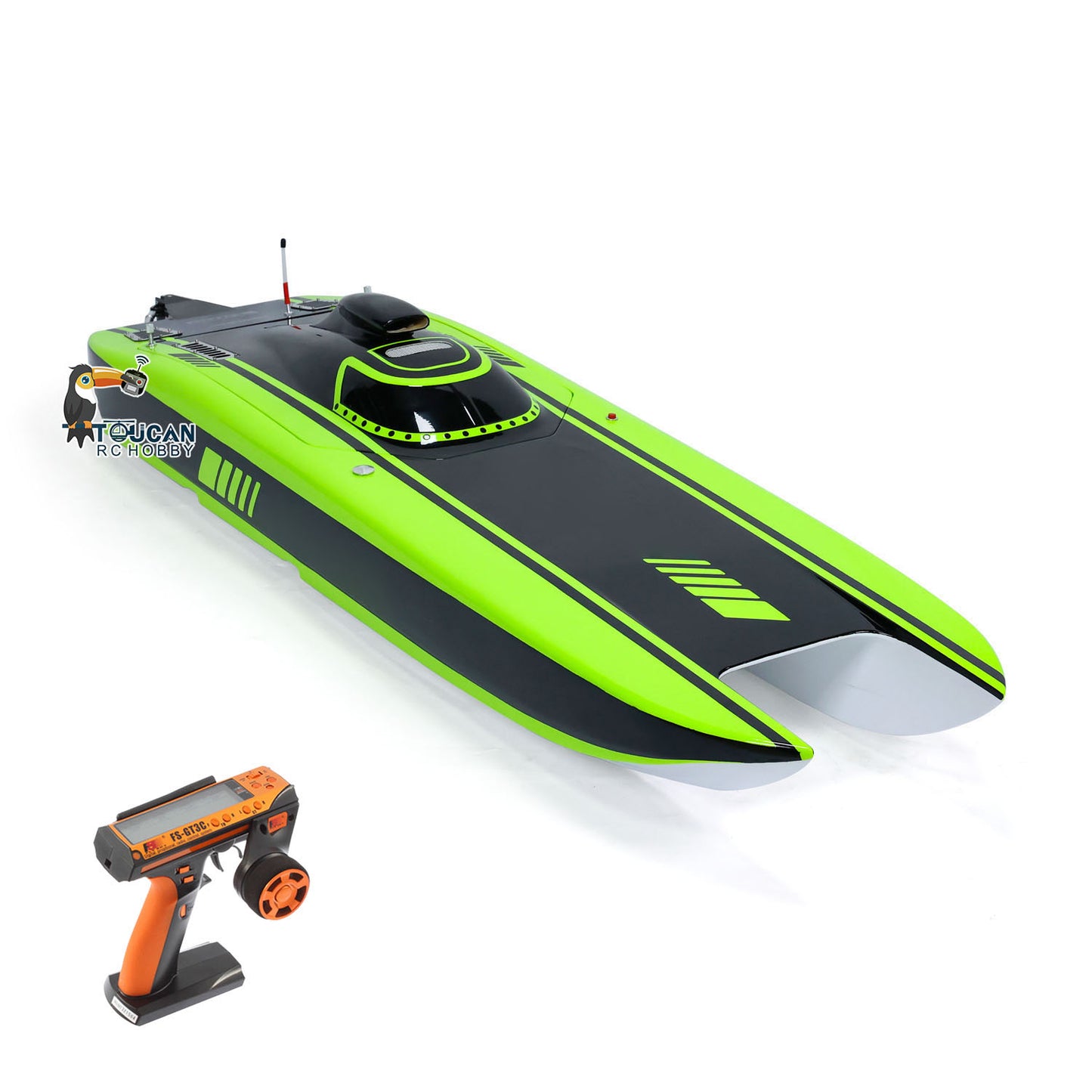Kevlargrün G30E 30CC vorlackiertes Benzin-Rennboot ARTR RC-Bootsmodell mit Funksteuerungssystem Servo-Flammendurchschlagsystem CNC-Hardware