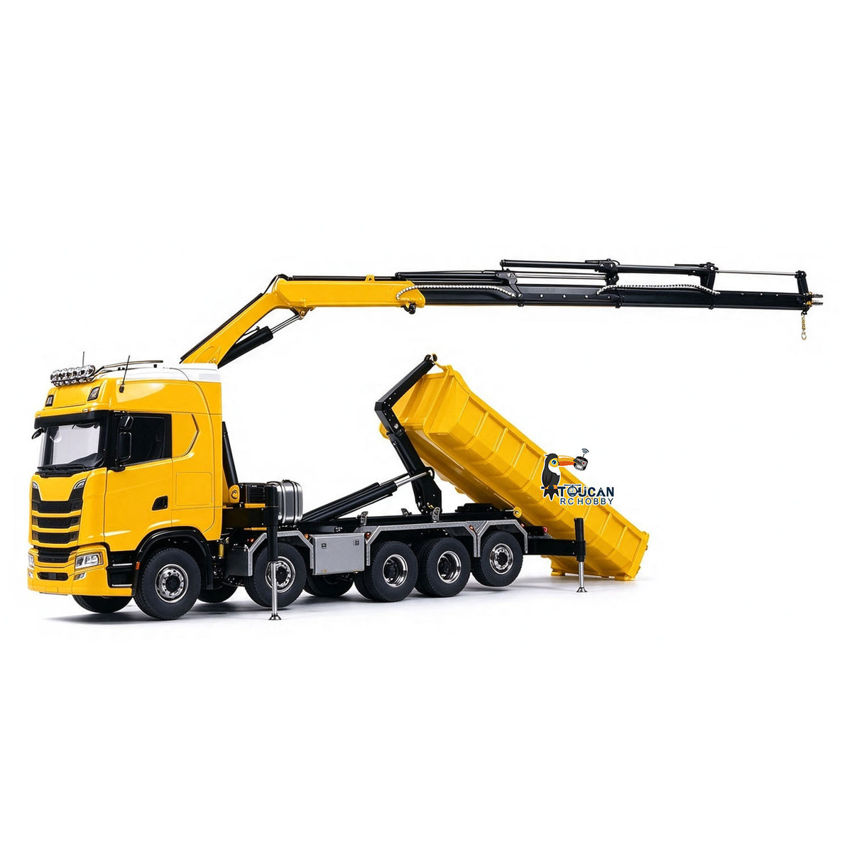 Metall 1/14 RC Hydraulische Dumper 770S 10x10 Volle Dump Lkw Kran Achse Hebe Auto Licht Sound
