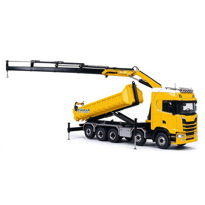 Metall 1/14 RC Hydraulische Dumper 770S 10x10 Volle Dump Lkw Kran Achse Hebe Auto Licht Sound